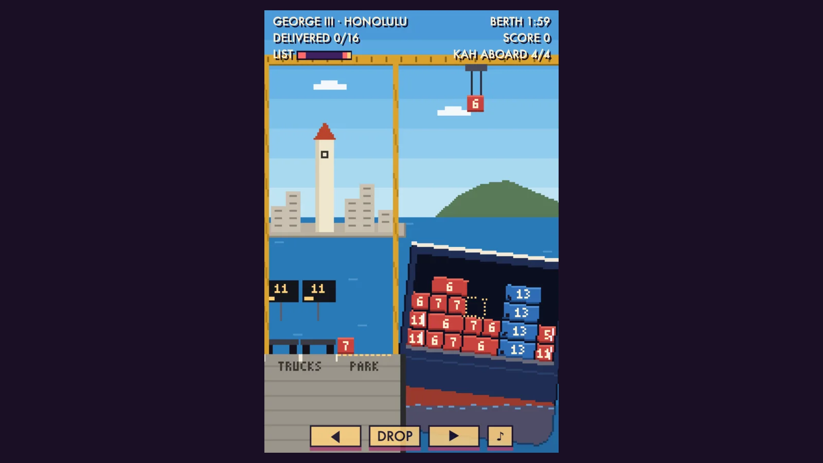 Honolulu: unload for the waiting trucks